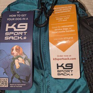 K9 Sport Sack Dog Carrier Backpack — Small — Teal — NWT (New With Tags)